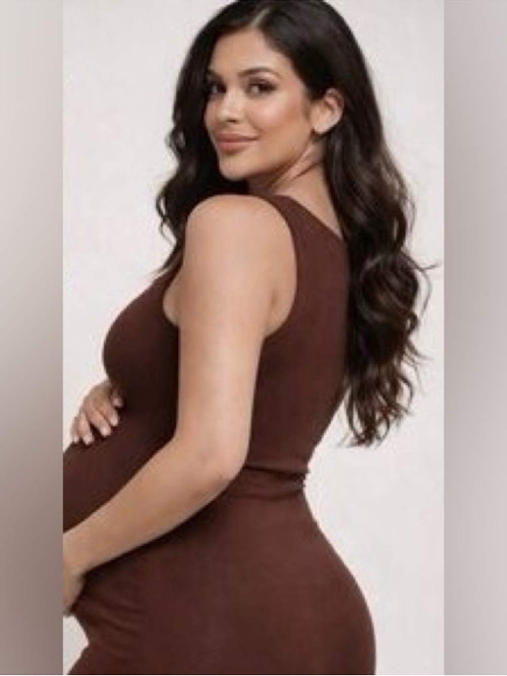 🆕 NWOT Naked Wardrobe Baby Mama Maternity Sleeveless Bodycon Dress